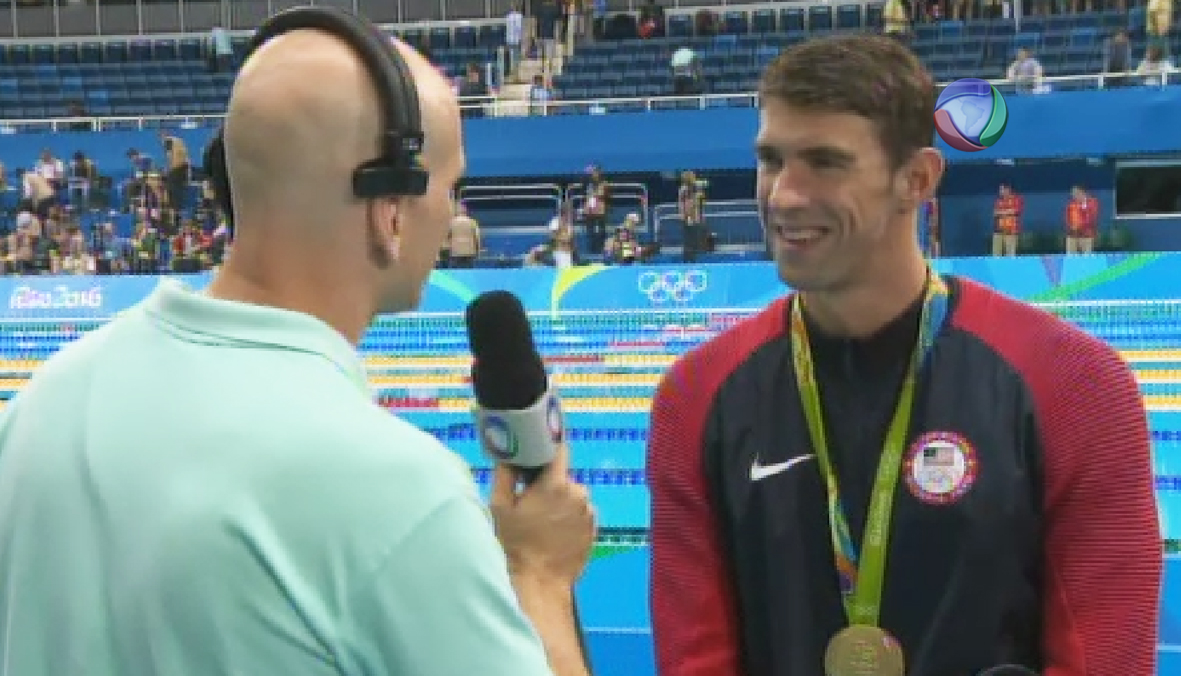 Phelps em entrevista para a Record