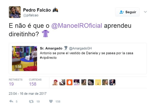 Pedro Falcão (Reprodução/Twitter) 