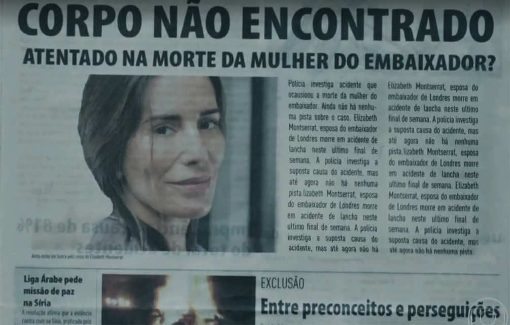 Globo mostra jornal de mentira em sequência de trama das 21 horas (Reprodução/TV Globo)
