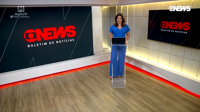 Christiane Pelajo na Globo News nesta segunda (Reprodução/Globo News)