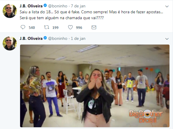 Boninho, diretor do BBB comenta boatos no Twitter (Divulgação)