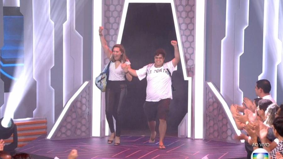 Eva e Jorginho foram eliminados pelo público (Reprodução/TV Globo)