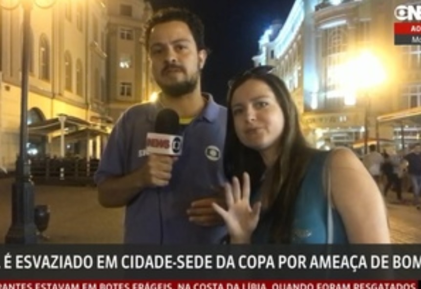 Mulher invade link da Globo News