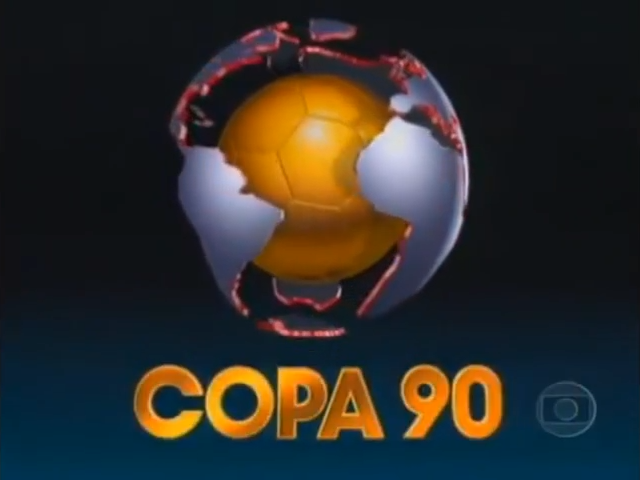 Logotipo das transmissões da Copa de 1990 pela Globo (Reprodução)