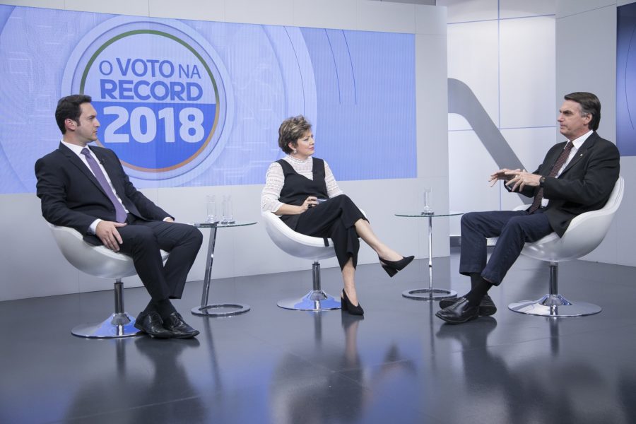 Jair Bolsonaro em O Voto na Record 2018