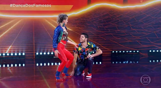 Mariana Ferrão e Ricardo Espeschit, no Dança dos Famosos, da Globo