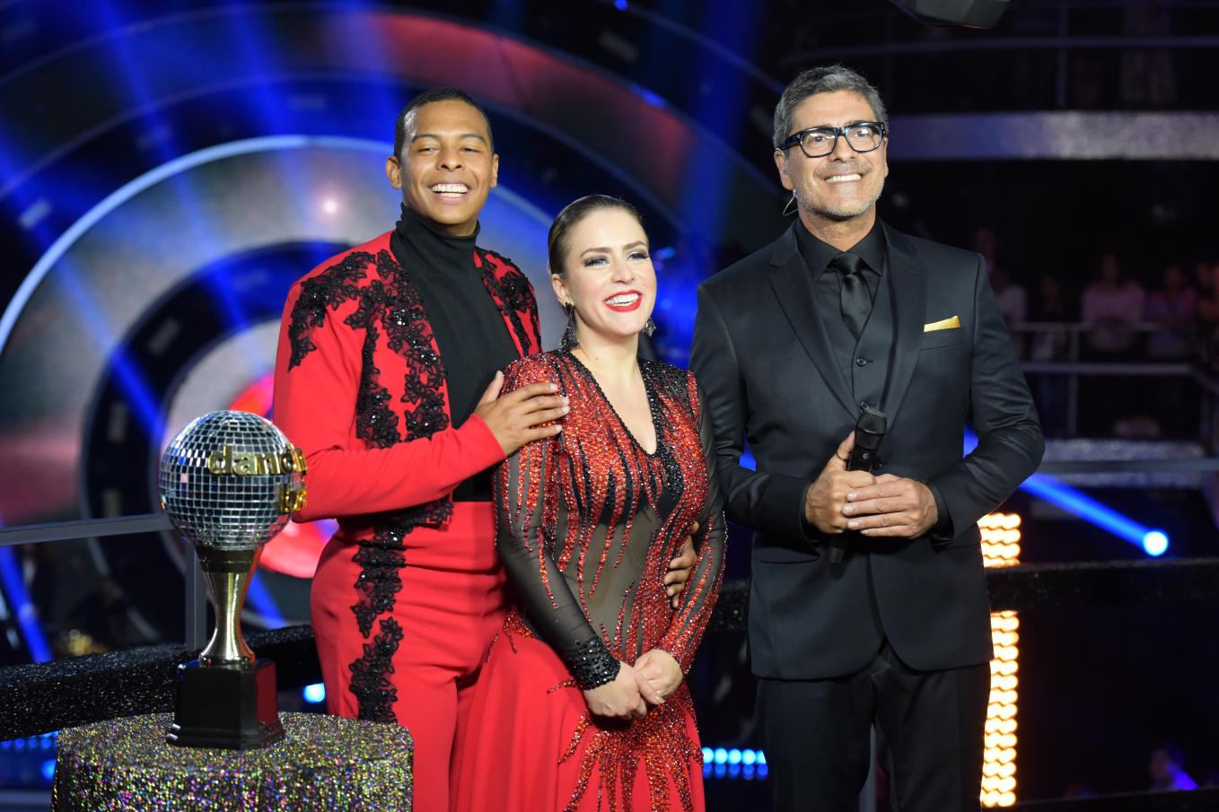 Marquinhos, Lu e Junno Andrade no Dancing Brasil