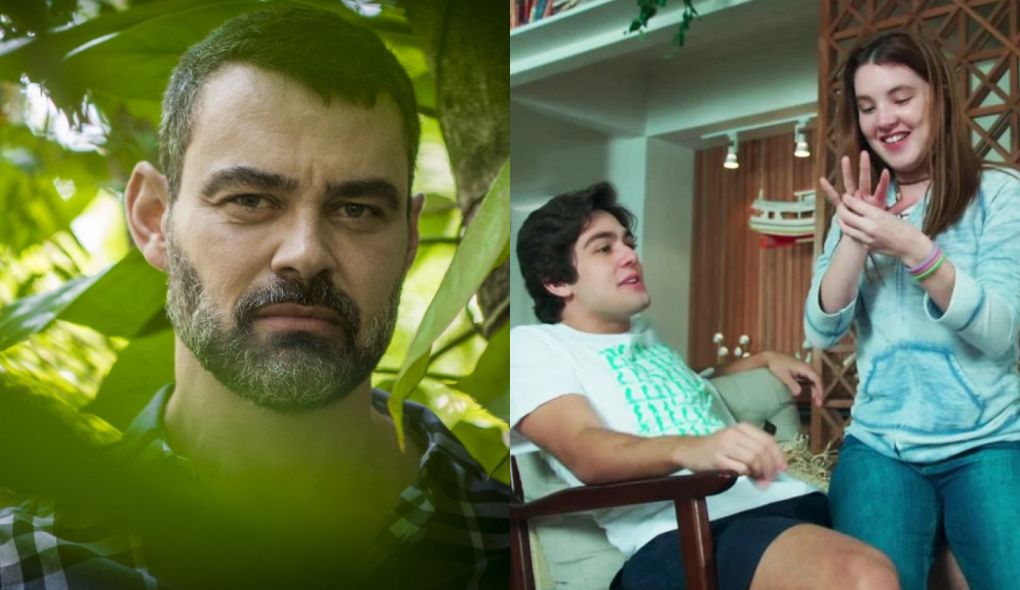 Rafael (Carmo Dalla Vecchia), Alex (Daniel Rangel) e Flora (Jeniffer Oliveira) de Malhacao Vidas Brasileiras