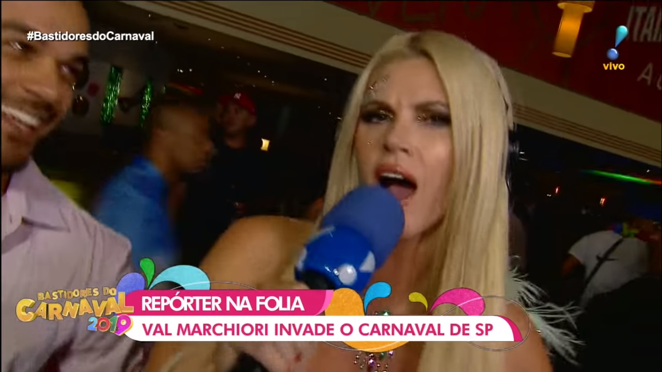 Val Marchiori no Bastidores do Carnaval da Rede TV