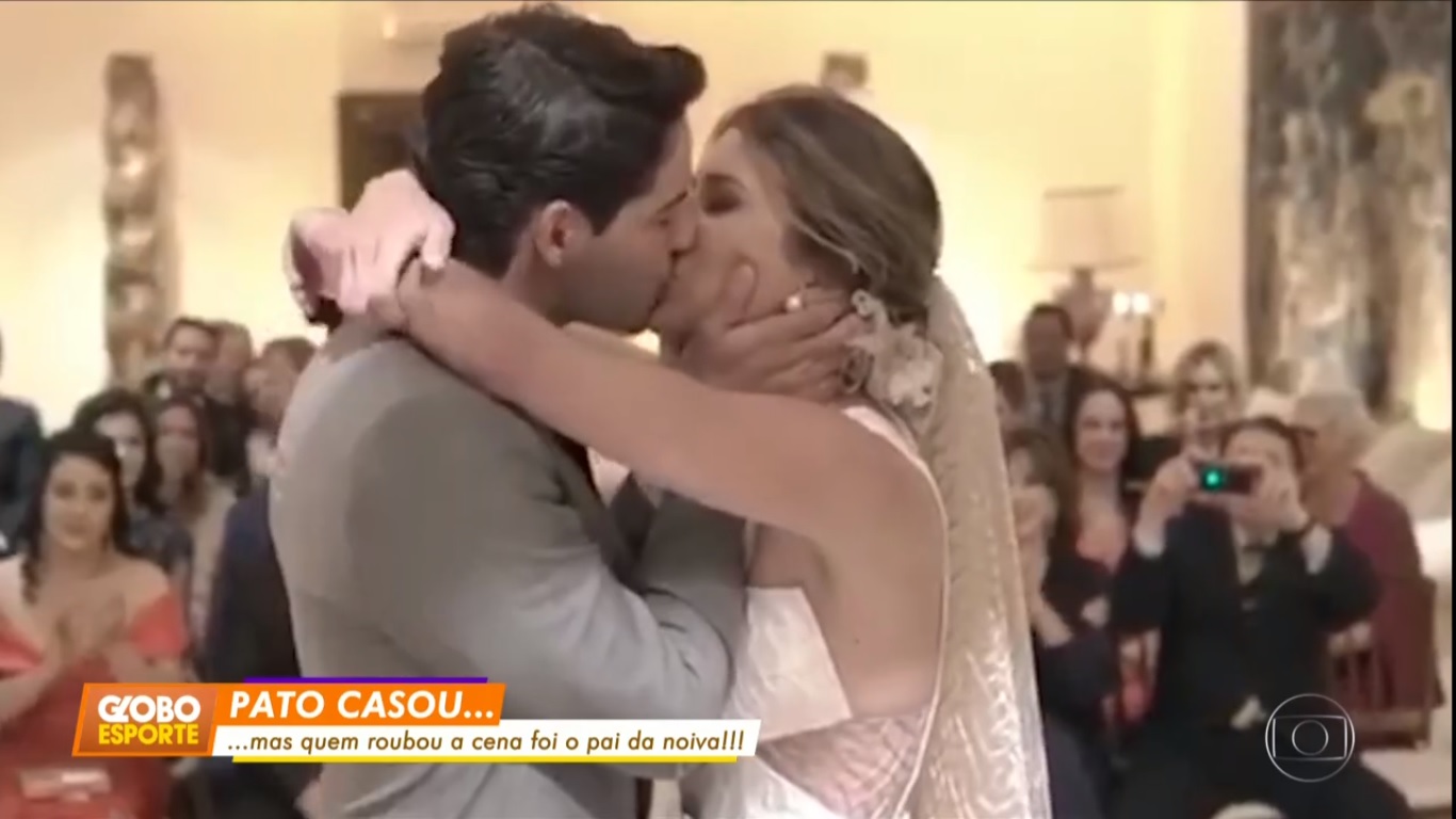 Globo Esporte exibiu matéria sobre o casamento de Pato e Rebeca Abravanel