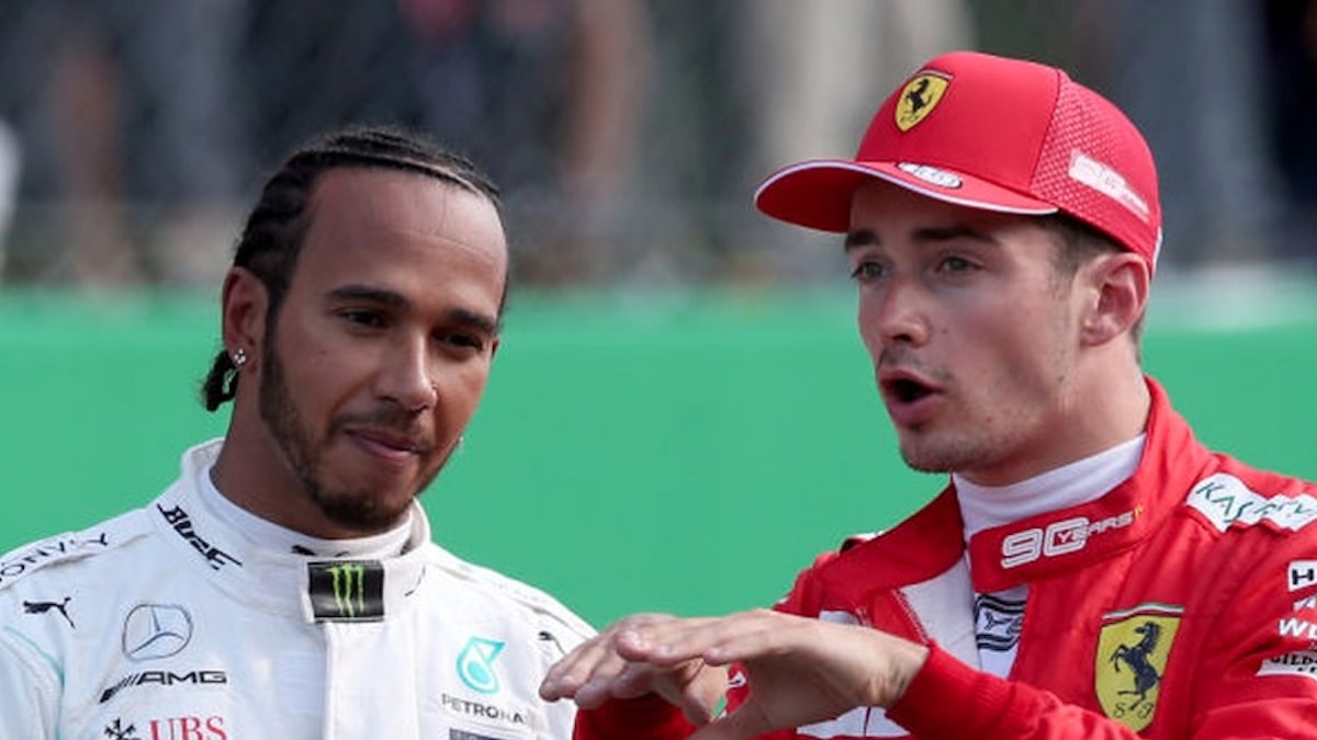 Lewis Hamilton e Charles Leclerc: disputa entre os pilotos na Fórmula 1 animou Globo (Divulgação/Getty Images)