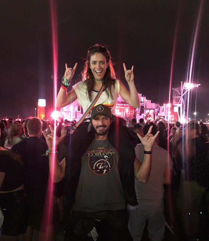 Murilo Cézar e Lisandra Corte durante o Rock In Rio (Reprodução: Instagram)