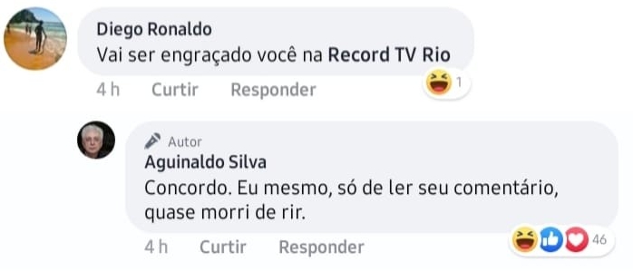 Aguinaldo Silva debocha de possível ida para a Record TV (Reprodução/Facebook)