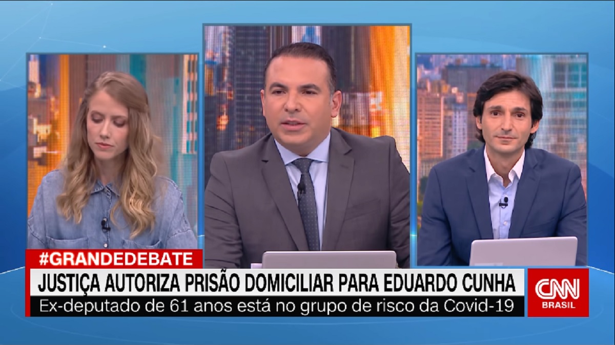 Gabriela Priolli, Reinaldo Gottino e Tomé Abduch, na CNN Brasil