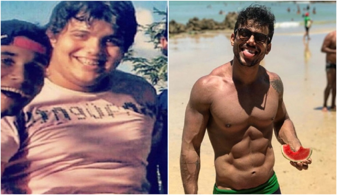 Antes e depois de Jarlles Gois, participante do De Férias com o Ex Brasil 6