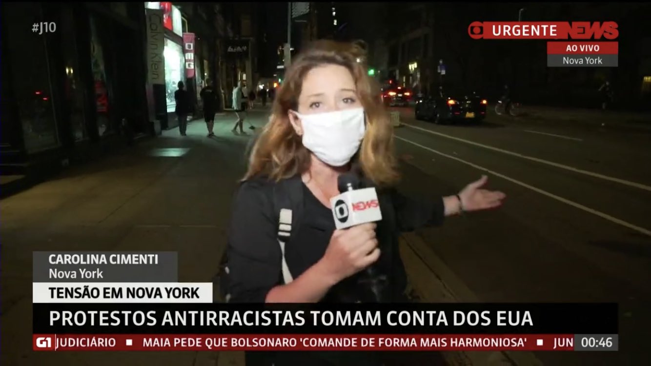 Carolina Cimenti, repórter da GloboNews