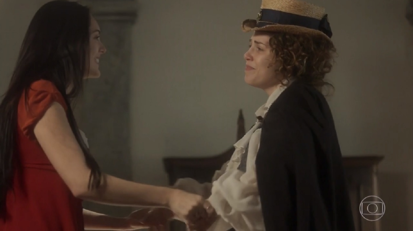 Anna (Isabelle Drummond) e Leopoldina (Letícia Colin) em Novo Mundo