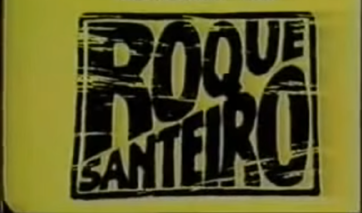 Recorte do logotipo da versão censurada da novela Roque Santeiro, em 1975