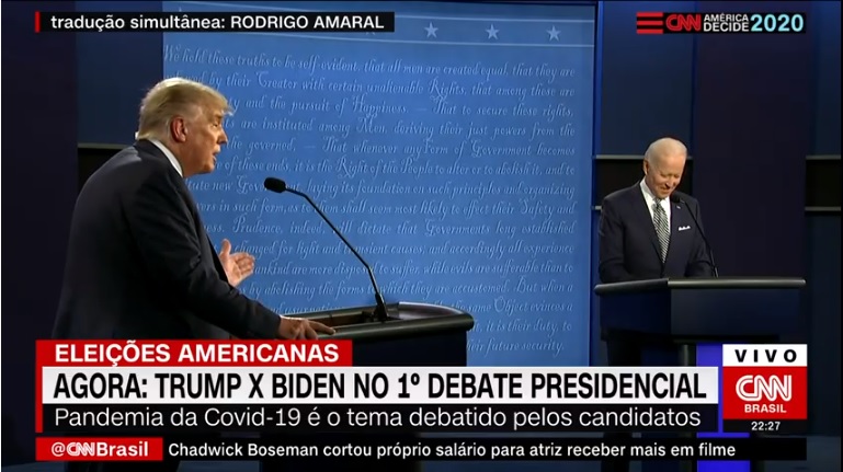 Debate presidencial americano na CNN Brasil