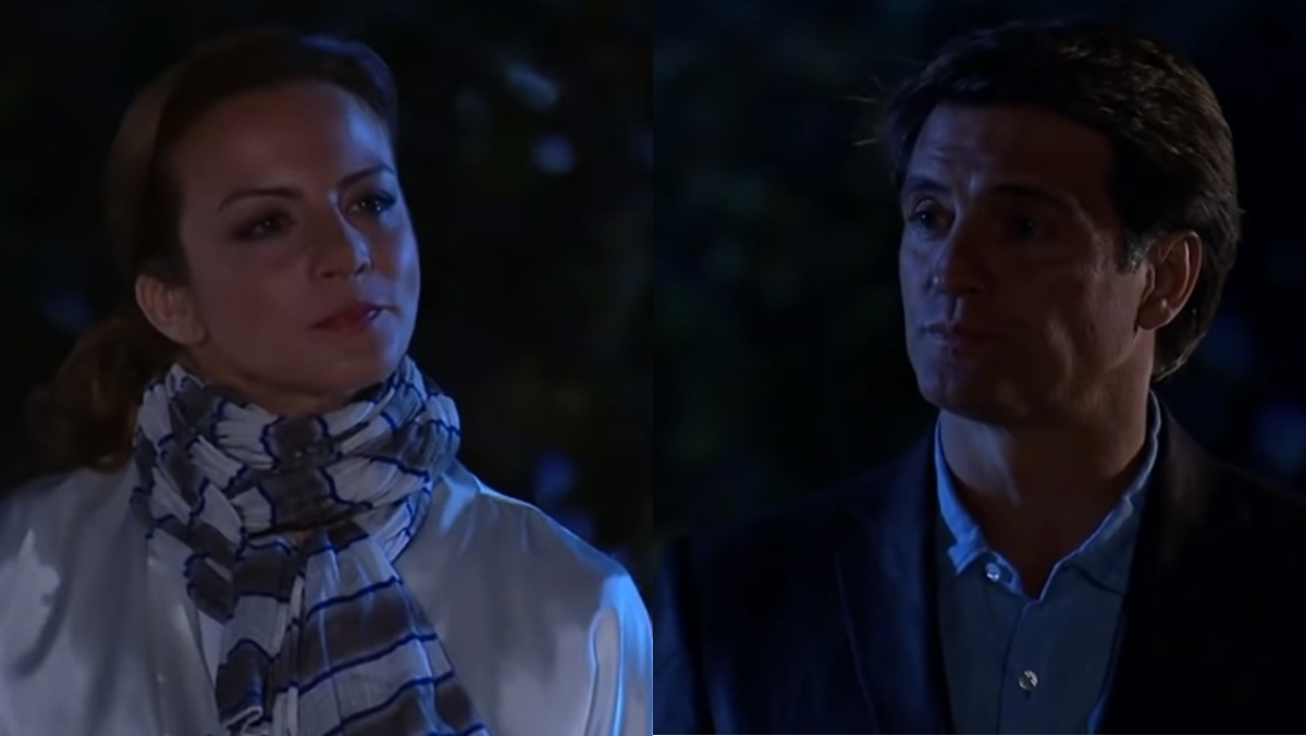 Renata e Jerônimo se reencontram e trocam farpas em Quando Me Apaixono (Reprodução: Televisa S.A.)