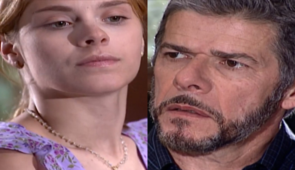 Camila (Carolina Dieckmann) e Pedro (José Mayer) de Laços de Família