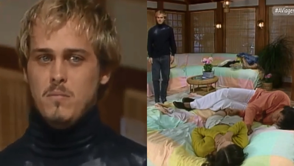 Alexandre possui o corpo de Téo e tenta matar Lisa (Reprodução: Globo)