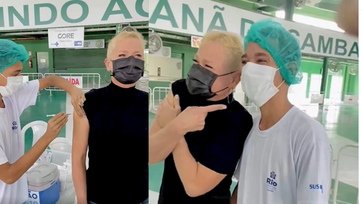 Xuxa é vacinada contra a covid-19 (Reprodução/Instagram)