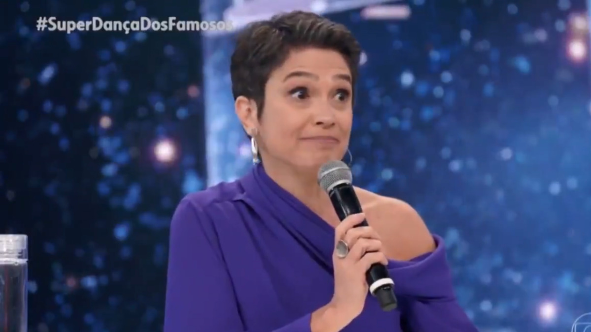 Sandra Annenberg no Domingão do Faustão (Reprodução/Globo)