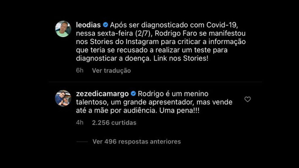 Comentário de Zezé di Camargo