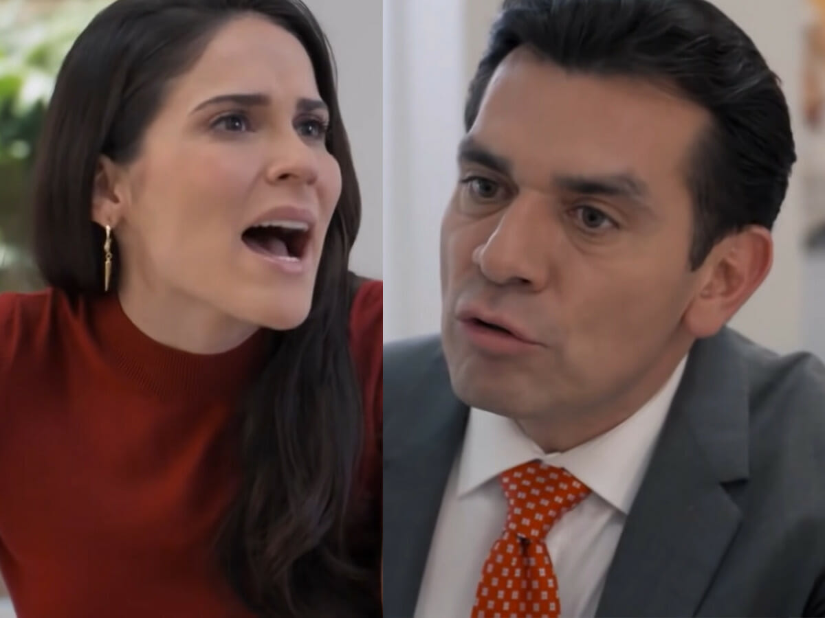 Helena (Eva Cedeño) e Ernesto (Jorge Salinas) em Te Dou a Vida (Reprodução - Televisa)