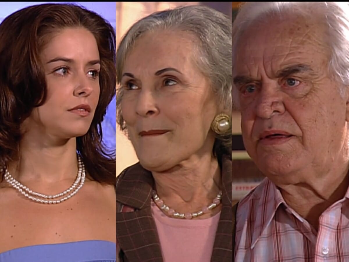 Joana (Bianca Rinaldi), Alice (Helena Xavier) e Velho Gui (Rogério Fróes) de Prova de Amor
