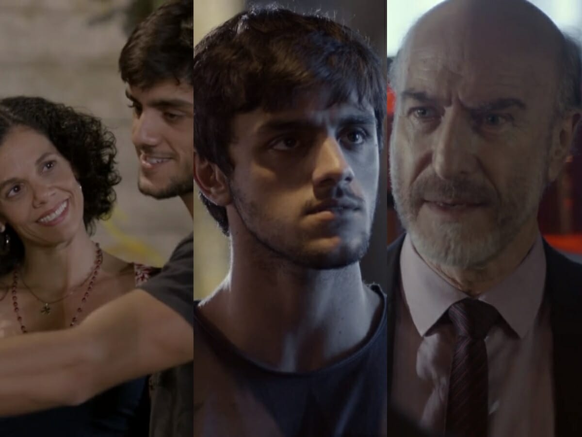 Quitéria (Ana Paula Bouzas), Cobra (Felipe Simas) e Heideguer (Odilon Wagner) de Malhação Sonhos