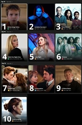 TOP 10 do Globoplay (Reprodução: Globoplay)