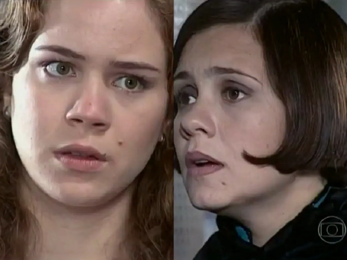 Bianca (Leandra Leal) e Catarina (Adriana Esteves) em o Cravo e a Rosa