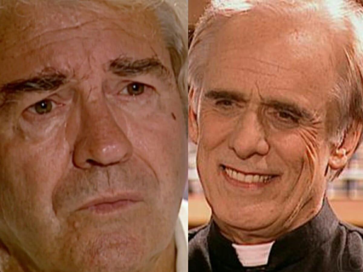 Albieri (Juca de Oliveira) e Padre Mattioli (Francisco Cuoco) em O Clone