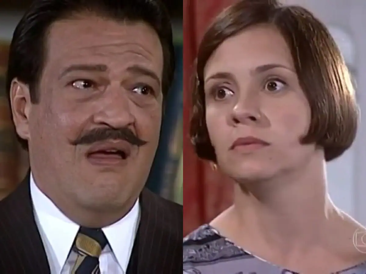 Batista (Luis Melo) e Catarina (Adriana Esteves) de O Cravo e a Rosa