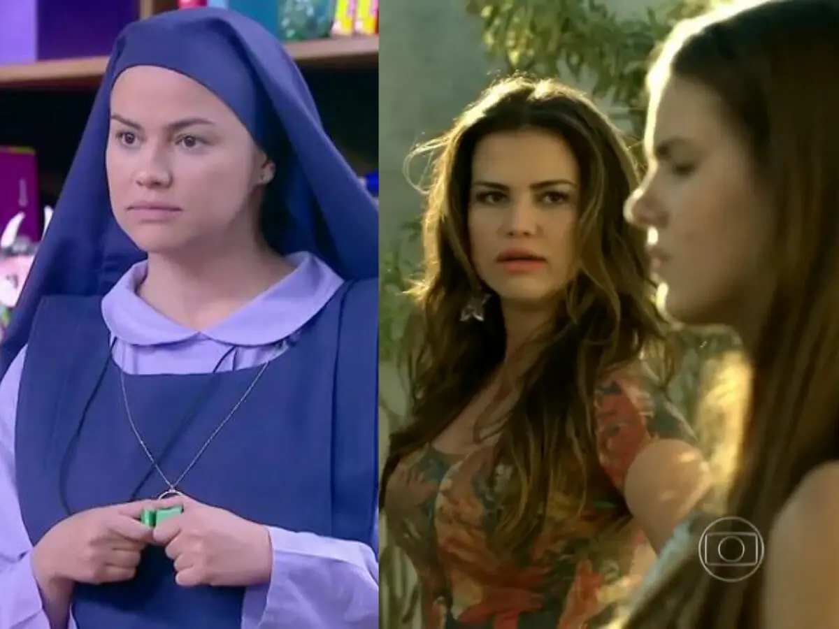 Laryssa Dias em Carinha de Anjo e Verdades Secretas (Reprodução/SBT/Globo)