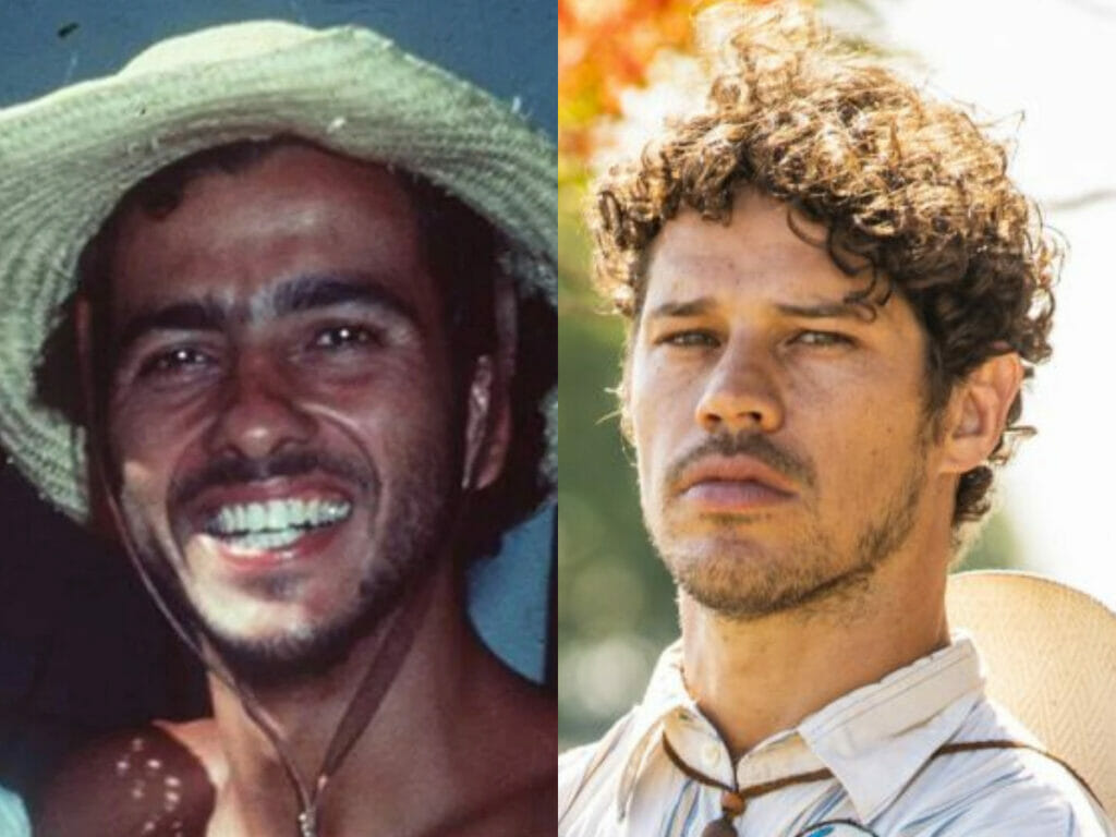 Marcos Palmeira como Tadeu em Pantanal de 1990 e José Loreto como Tadeu no remake da Globo