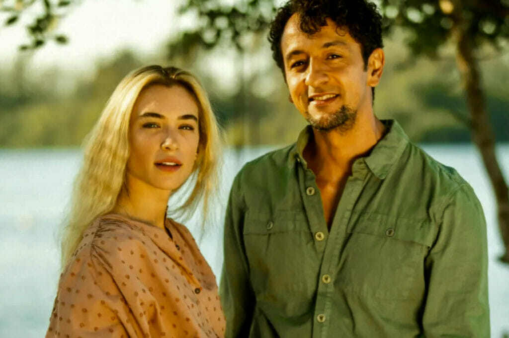 José Lucas (Irandhir Santos) e Érica (Marcela Fetter) em Pantanal