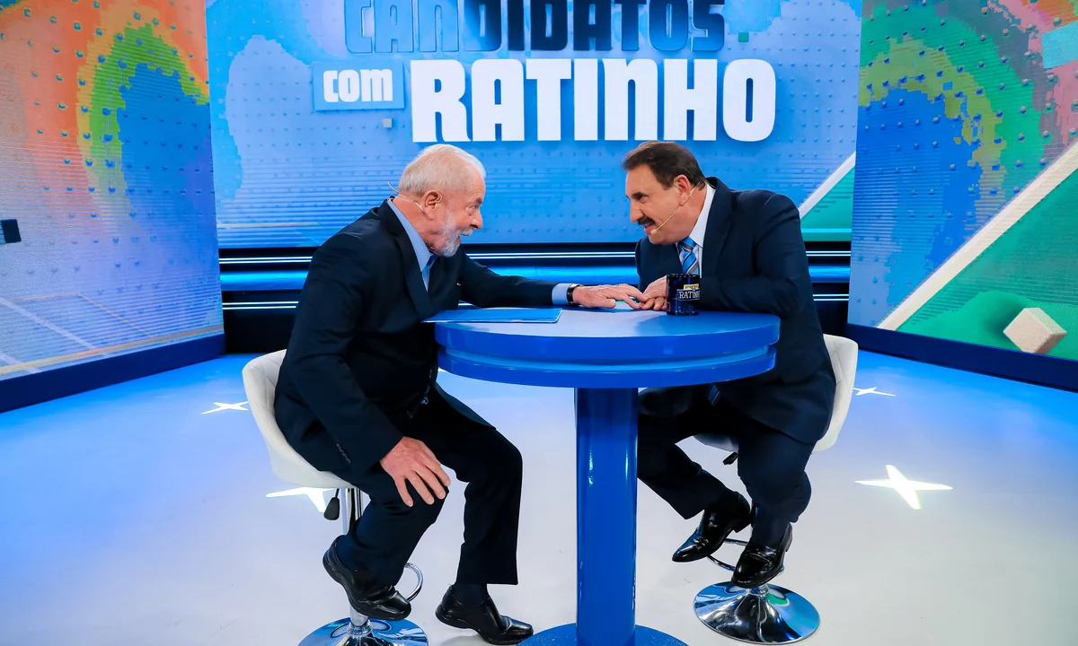 Lula sendo entrevistado por Ratinho