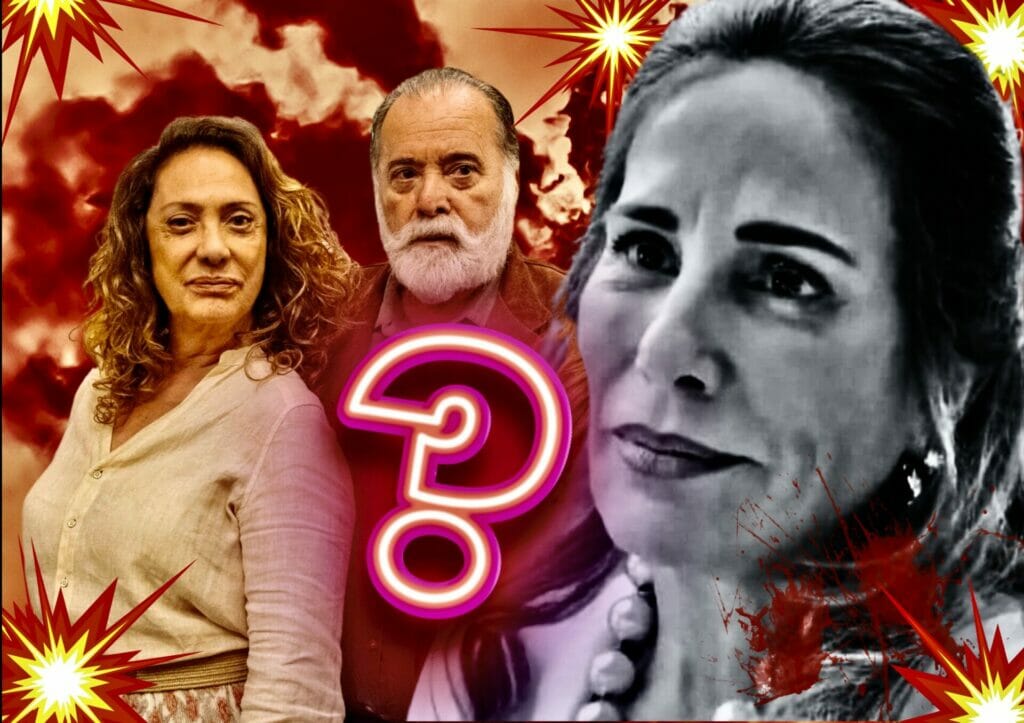 Irene (Gloria Pires), Antônio (Tony Ramos) e Agatha (Eliane Giardini) em Terra e Paixão